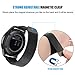 Gear S3 Bands with 3 Pack of Screen Protector for Samsung Galaxy Frontier Classic Smartwatch by BOCOL-Milanese Loop Stainless Steel Replacement Accessories Magnetic Metal watch band-22mm-(5.5’’-9.8’’)