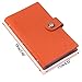 BTSKY Book Style Credit Card Holder Business Name Card Book ID Card Organizer--For 300 Business Cards (Orange)