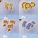 48Pcs Animal Cupcake Toppers Double Sided Kids Party Cake Snack Decorations, Food Picks Baby Shower Decorating Tools