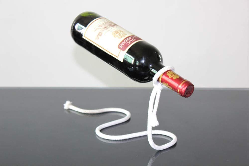 Fantes - Magic Suspending Rope Wine Holder, Floating Illusion Wine Rack Bottle Holder Novelty Gift for Kitchen Home Decoration (Suspending Rope)
