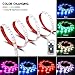 Geeon LED Strip Lights Waterproof 2M RGB Color Changing 5050 SMD UL Listed with 12V Adapter for Room Kitchen Under Cabinets Bed Ambient Lighting