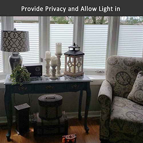 Mikomer Privacy Blinds Window Film,Stained Glass Door Film,Static Cling Window Tint,Heat Control Anti UV Removal Window Cling for Office and Home,17.7 inches by 78.7 inches