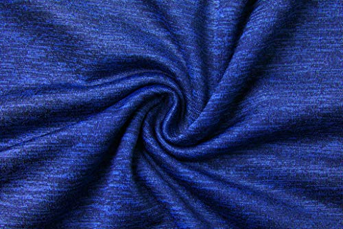 Derminpro Men\'s Quarter Zip Dri Fit Long Sleeve Lightweight Golf Shirts Athletic T-Shirt Sapphire Medium