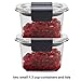 Rubbermaid Brilliance Food Storage Container, Large 14-Piece Set, Leak-Proof, Clear