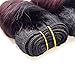 Brazilian Human Hair Bundles Loose Wave Bundles 100% Unprocessed Human Hair Weave Bundles 9A wave bundles 8 inch 4pcs 50g/Pcs T1B/99j color Hair Extensions (8inch,4pcs,#T1b-99j)