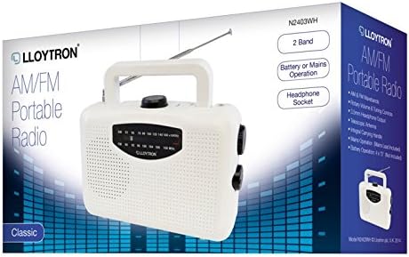 Classic Am Fm 2 Band Portable Radio White Amazon Co Uk