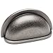 Cosmas® 4310WN Weathered Nickel Cabinet Hardware Bin Cup Drawer Handle Pull - 3" Inch (76mm) Hole Centers