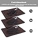 LANGRIA Memory Foam Bath Mats Non-Slip Bathroom Rugs Water Absorbent Fast Dry Soft Comfortable Stylish Coral Fleece Surface, 17''x 24'' (Brown)