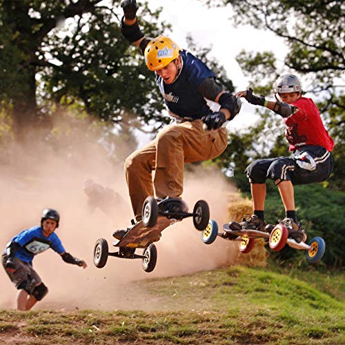 Hi-Na Mountain Board All Terrain Skateboard Kiteboard Cross Country Mountainboard Big Wheel Downhill Longboard All Terrain Longboard Kite Board with Bindings for Cruising and Downhill - Thumbnail 6