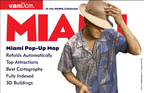 Miami Pop-Up Map by VanDam -- Laminated pocket-size pop-up map to Miami & Dade County, FL complete with all attractions, sights, museums, ferries, hotels, beaches and shopping by Stephan Van Dam
