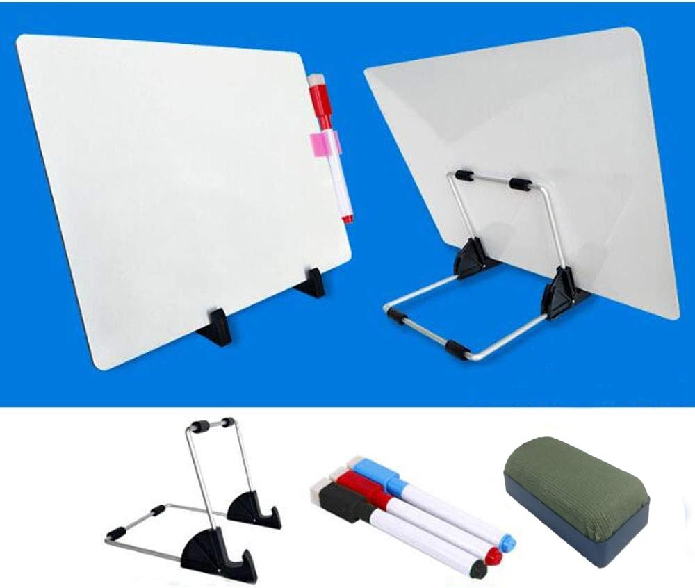 Desktop Memo Board Whiteboard Dry Erase Personal Easel for Office and Home White Frameless 8.5"x12"