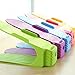 6PCS Plastic Shoe Organizer Space Saving Storage Shoes Rack Durable Shoe Tower Shelf Random Color Set