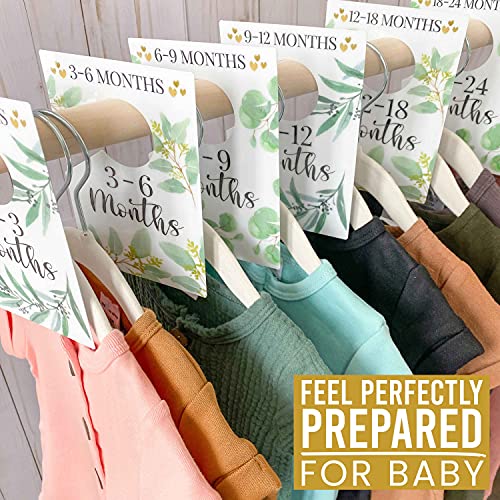 6 Hanger Dividers Baby Closet Size Dividers Greenery Baby Closet