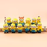 Bossel Cute 12pcs Set of Despicable Me 2 Minions Movie Character Figures Doll Toy