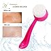 Mermaid Facial Cleansing Brush, Ultra-Soft Manual Face Skin Cleanser Brush Massage Brush for Deep Washing Pore, Best Exfoliating no Irritating Scrubber(Rose red)