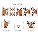 TOARTi Reindeer Window Decals,Adorable Reindeer Wall Stickers for Nursery Car Decor,Lovely Christmas Reindeer Home Decorations, 10 Count (Reindeer Decals)