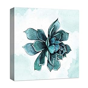 Canvas Wall Art for Living Room,Bedroom Home Artwork Paintings Succulent Ready to Hang - 12x12 inches