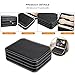 Watch Travel Case Portable Leather Zippered Watch Storage Box Display Organizer Case, Best Gift for Men, Women (4 Slot, Black)