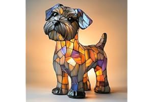 Juzecx Schnauzer Lamp, Dachshund lamp, Dog Lamps,Dogs Series Art Table Night Light,Cute Pet Dogs Themed LED Night Light, Vintage Home Decor, Fun Gift for Dog Lover (Schnauzer)