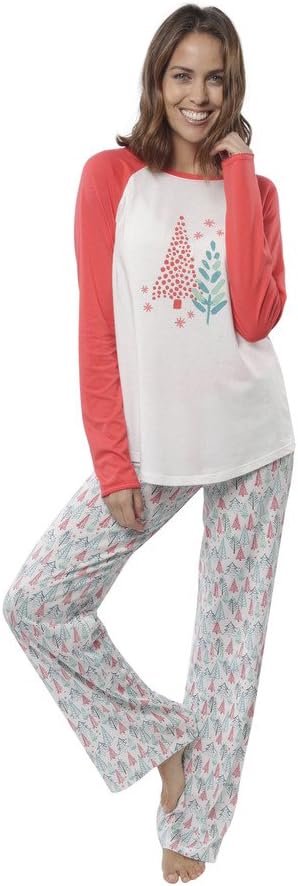 jijamas Incredibly Soft Women's Christmas Pajamas Set - The Oh Christmas Tree