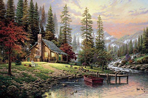 Van Eyck Pastoral Scenery Printed Landscape Oil Painting Prints on Canvas Wall Art Picture for Living Room Home Decorations HD-130