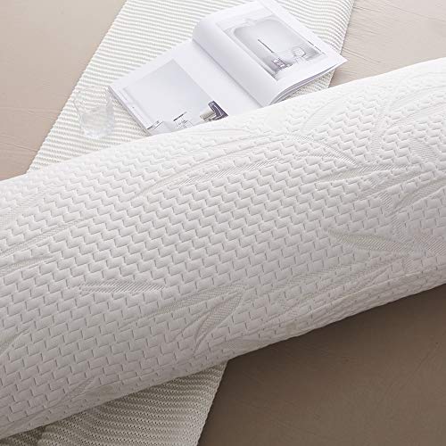 Ubauba Full Body Pillows for Adults Memory Fiber Long Pillow with Zipper Bamboo Pillow Cover, Soft Bed Pillows for Side Sleepers and Back Pain - 20 x 54 inch