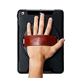 iPad Air Case,SUPFIVES 360 Rotation Kid Fun Play Armor Case, Heavy Duty Dual Protective Back Cover Rugged Case with Kickstand and Leather Hand Strap for Air [iPad 5]