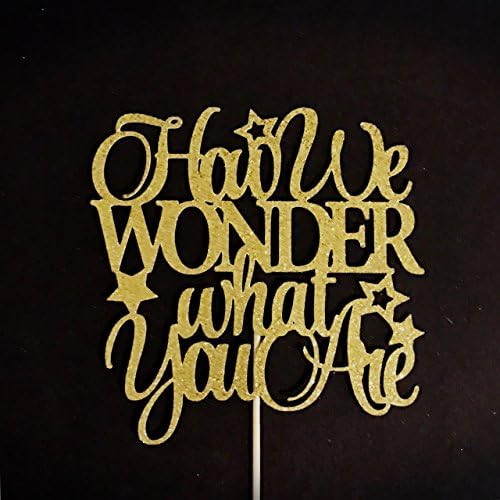 How We Wonder What You Are Cake Topper, Gender Reveal Cake Topper, Twinkle Twinkle Little Star Baby Shower, He or She Cake Topper, Gender Reveal Party Decorations, Little Star Cake Topper