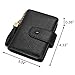 ZOOEASS Women's Mini Credit Card Case Wallet with ID Window and Card Holder purse 9 Colors(Black)