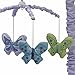 NoJo Beautiful Butterflies Mobile Nursery Crib Changing Table Musical Mobile Purple/Lavender/Aqua/Green