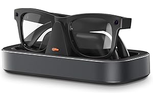 VAWVVA Charging Station for Meta Ray-Ban Glasses - 5000mAh Battery-Powered Charger for Wayfarer, Skyler, Headliner & Oakley Meta HSTN with LED Indicator, Space Gray (Battery Powered)