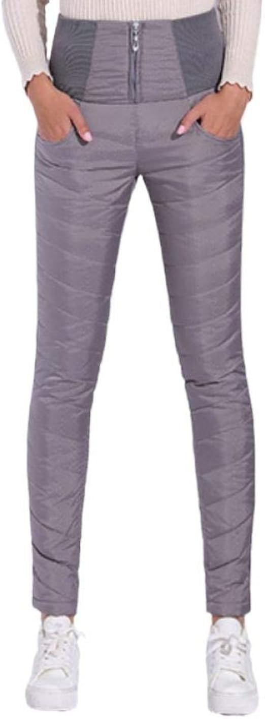 baleaf Leggins Termici Donna Impermeabile Vita Alta Pantaloni Invernali Sportivi Felpati Leggings Caldi Trekking con Tasche Verde XS