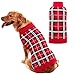 PUPTECK Dog Sweaters for Large Medium Small Dogs - Fall Classic Plaid Style Puppy Holiday Winter Coat Clothes for Female Girl Male Boy Warm