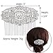 Fairy Moda Vintage Clear Austrian Crystal Bridal Hairpiece Hair Comb Silver
