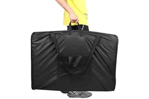 Massage Table Transport Bag, 600D Oxford Case with Padded Shoulder Strap Fits 73" Professional Spa Tables (CE Certified, Blac