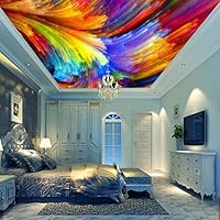 Tianxinbz 3d Color Palette Views Abstract Ceiling Wallpaper Mural
