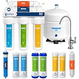 Express Water RO5DX 5-Stage Under Sink Reverse Osmosis Water Filter System, NSF Certified 372 & 58, 50 GPD, Reduces 99% of Impurities, Deluxe Chrome Faucet