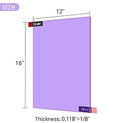 Enoin 1 Pack 12x16 Inches Purple Translucent