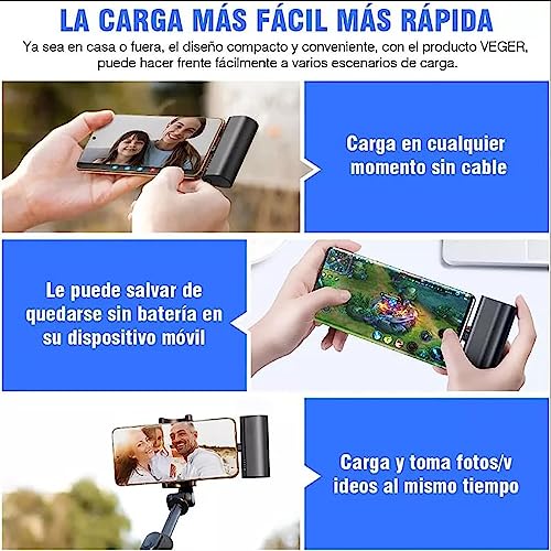 DUPWAY Mini Power Bank 5000 mah, 20W Carga Rápida Batería Portátil Externa Cargador Portátil Bancos de Energía Portátiles Pila Cargador Compatible para iPhone, Samsung, Xiaomi(1PC-Tipo C)