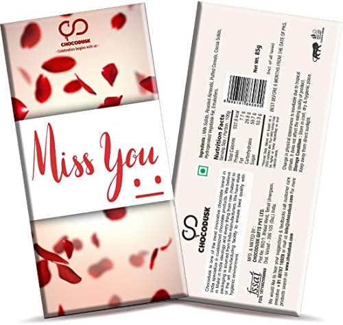 Miss You (White) Chocolate Bar, 85 Gram