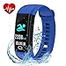 Letuboner Fitness Tracker with Heart Rate Monitor,Color Screen Activity Tracker,IP68 Waterproof Smart Wristband Pedometer (blue)