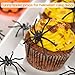 Gamegie Halloween Decorations Outdoor Giant Spider,50'' Fake Spiders That Look Real with Glowing Eyes and Scary Sound, Quake Scary Halloween Props Including 20 pcs Plastic Spider