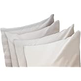 100% Cotton 4-Pack Pillow Protectors with Zipper Standard Size – 100% Resistant to Stains, Dust & Dirt – Washable Covers for 