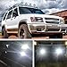LED Light Bar YITAMOTOR 2PCS 4 Inch 27W Round LED Light Pods Work Light Flood Beam Off Road Driving Light Fog Lights Waterproof Truck Tractor Car Boat Motorcycle ATV SUV 4WD 12V 24V, 2 Year Warranty