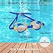 Splaqua Kids Swim Goggles for Boys and Girls - Adjustable Straps, Silicone Eye Seal, UV Protection and Anti Fog Lenses Swimming Goggle - Blue Tie Dye