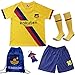 BIRDBOX Youth Sportswear Barcelona Leo Messi 10 Kids Away Soccer Jersey/Shorts Bag Keychain Football Socks Set (Away (New), 10-11 Years)