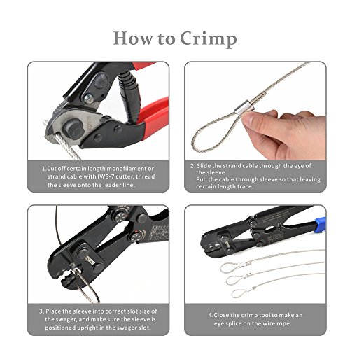 IWISS Wire Rope Crimping (Hand Swage) Tool for Swaging Copper and