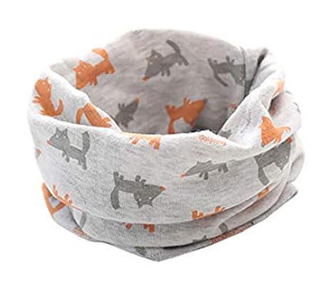 Boomly Baby Loop Schal Kragen Herbst warm Halstücher Baumwollschal O-Ring Nackenwärmer Bandana Rundschal Kinderschal
