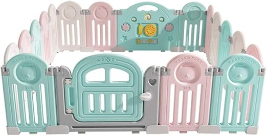 multi colored play yard