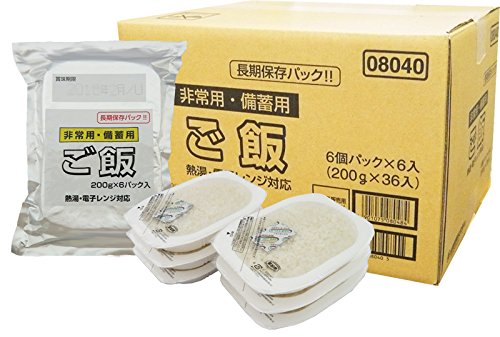越後製菓 非常用.備蓄用 白飯 200g　36個入商品画像